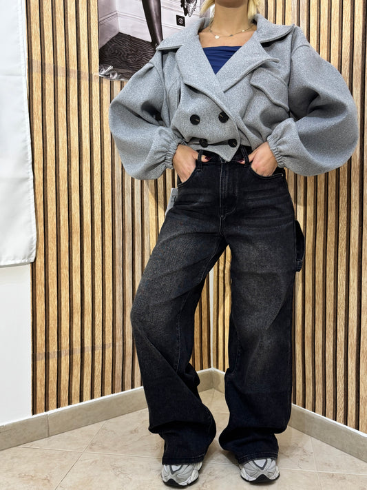 JEANS WIDE LEG BLACK