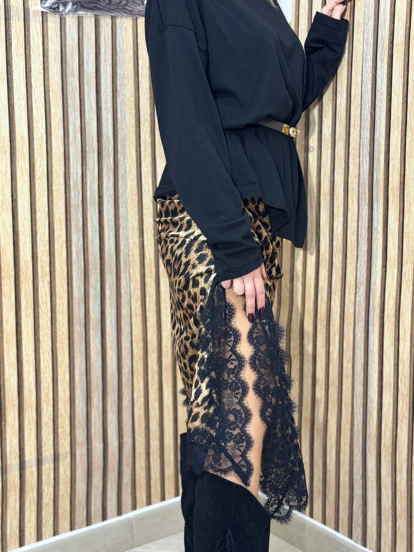 GONNA SATIN ANIMALIER