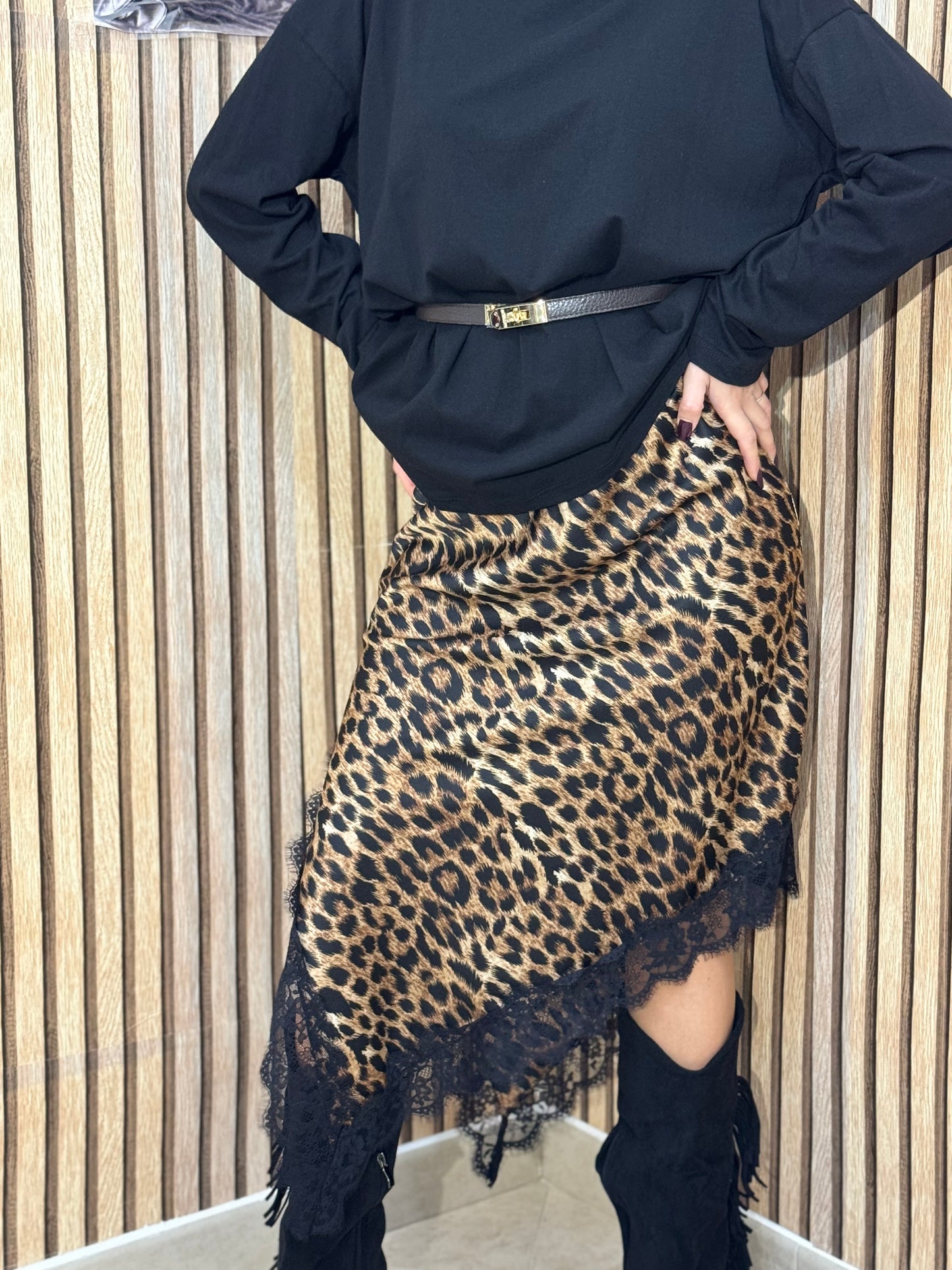 GONNA SATIN ANIMALIER