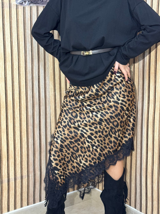 GONNA SATIN ANIMALIER